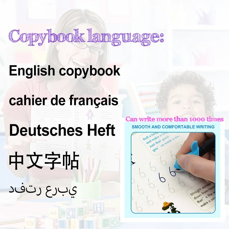 Reusable Copybooks Pen Children's Writing Sticker Magic Copybook For Calligraphy