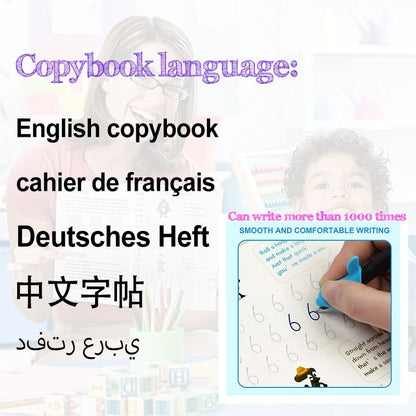 Reusable Copybooks Pen Children's Writing Sticker Magic Copybook For Calligraphy