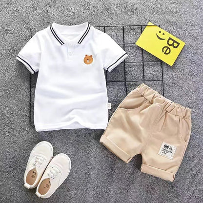 Baby Boy Clothing Sets Embroidery Short Sleeve T-shirt+Shorts Children 2Pcs Suit 1-5Y