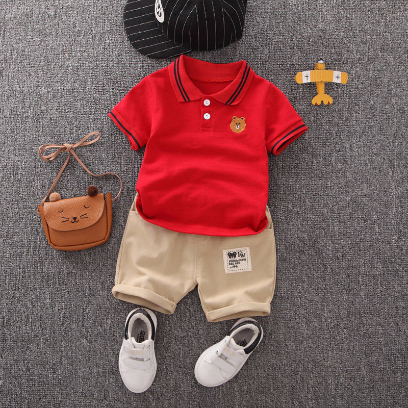Baby Boy Clothing Sets Embroidery Short Sleeve T-shirt+Shorts Children 2Pcs Suit 1-5Y