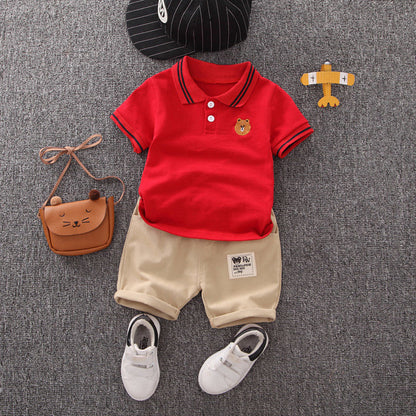 Baby Boy Clothing Sets Embroidery Short Sleeve T-shirt+Shorts Children 2Pcs Suit 1-5Y