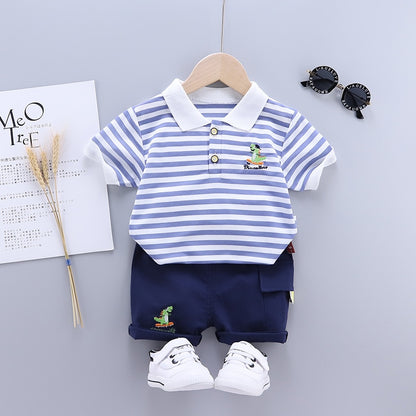 Baby Boy Clothing Sets Embroidery Short Sleeve T-shirt+Shorts Children 2Pcs Suit 1-5Y