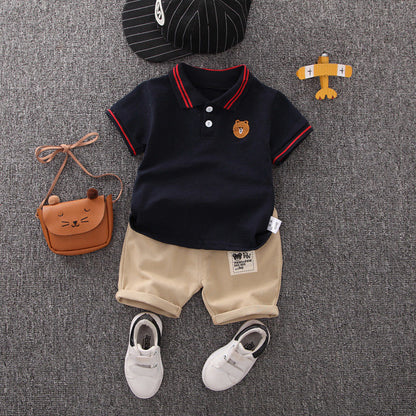 Baby Boy Clothing Sets Embroidery Short Sleeve T-shirt+Shorts Children 2Pcs Suit 1-5Y