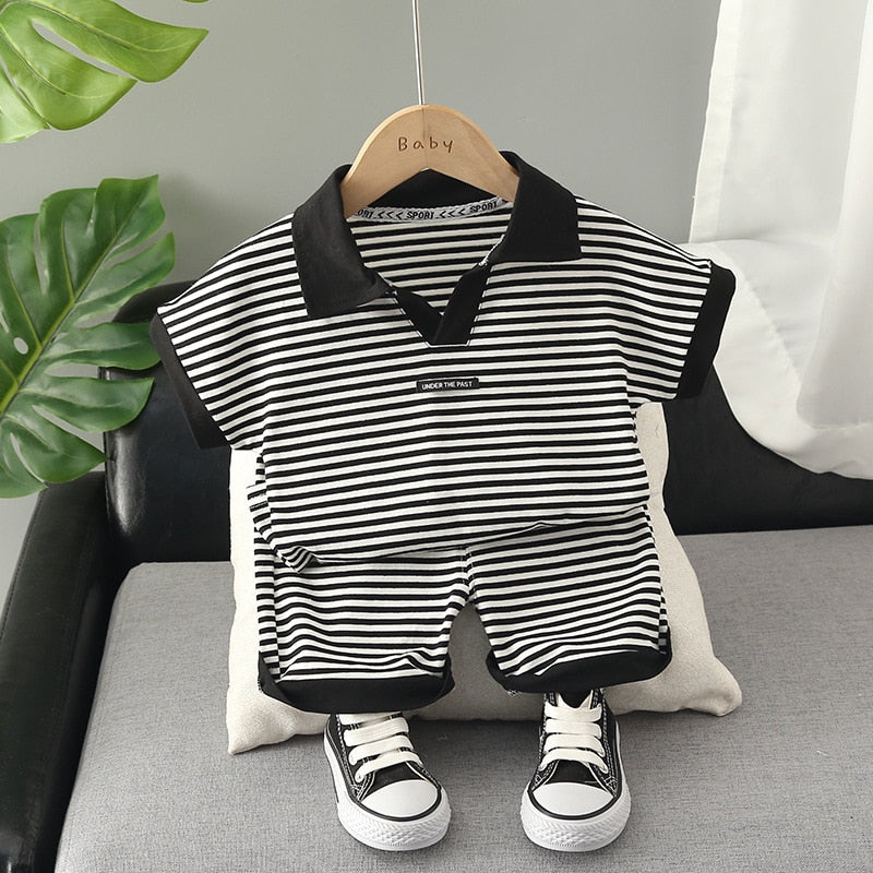 Baby Boy Clothing Sets Embroidery Short Sleeve T-shirt+Shorts Children 2Pcs Suit 1-5Y