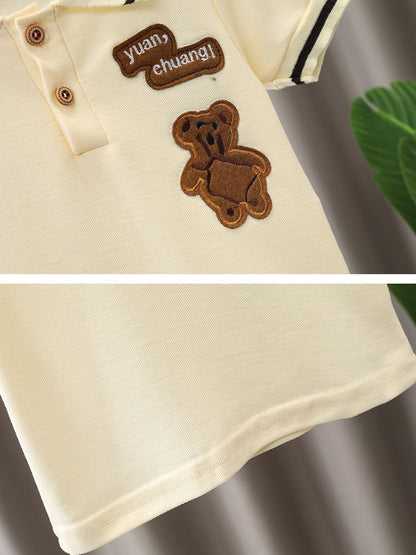 Baby Boy Clothing Sets Embroidery Short Sleeve T-shirt+Shorts Children 2Pcs Suit 1-5Y