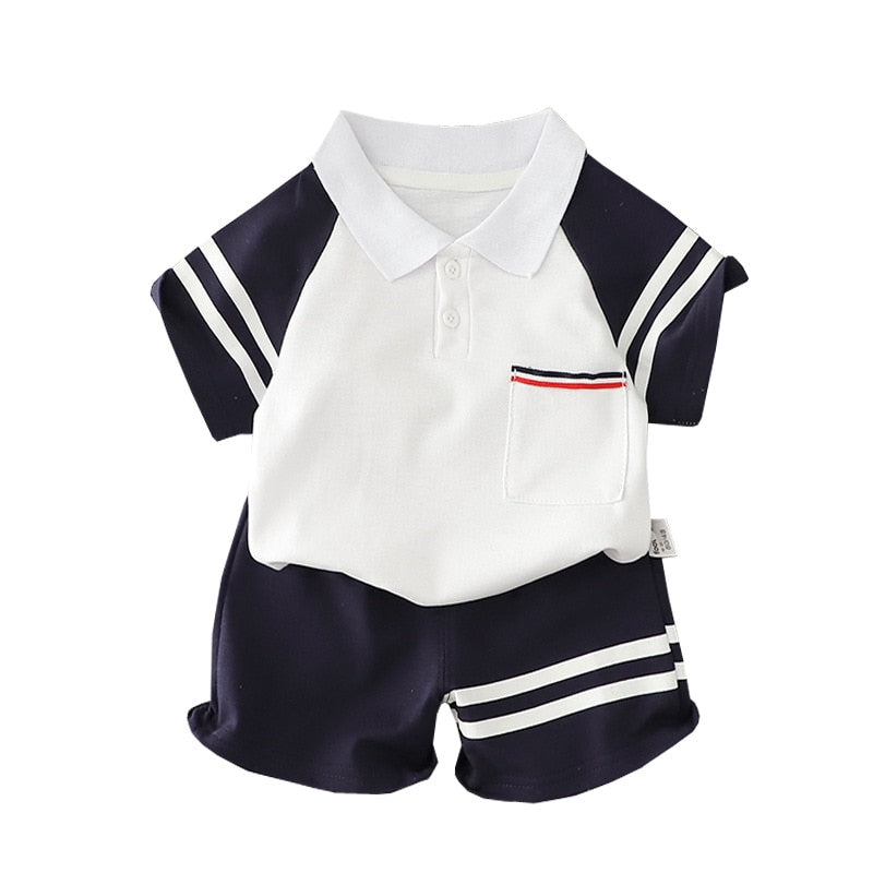 Baby Boy Clothing Sets Embroidery Short Sleeve T-shirt+Shorts Children 2Pcs Suit 1-5Y