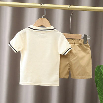Baby Boy Clothing Sets Embroidery Short Sleeve T-shirt+Shorts Children 2Pcs Suit 1-5Y